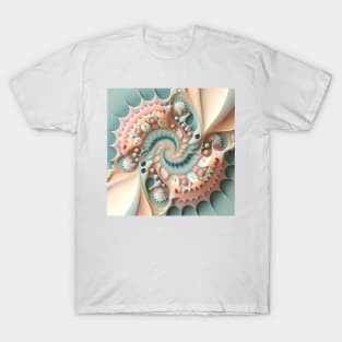 A Fractal Pattern of Pastel Colors T-Shirt